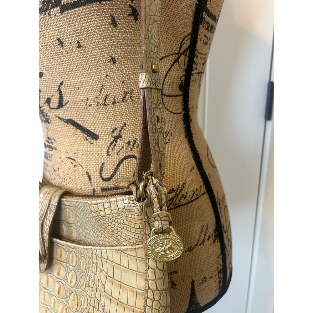 Vintage Brahmin Isabelle Croc-Embossed Leather Purse - Picture 2 of 9